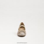 jp Sam Edelman 子供たち タイラ メリージェーン ブロックヒール 金箔 4NFV0P980 履物 - Image 3