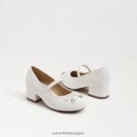 jp Sam Edelman 子供たち タイラ メリージェーン ブロックヒール 明るい白色 4NFV0P978 履物 - Image 7