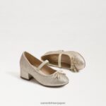 jp Sam Edelman 子供たち タイラ メリージェーン ブロックヒール 金箔 4NFV0P980 履物 - Image 7