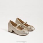 jp Sam Edelman 子供たち タイラ メリージェーン ブロックヒール 金箔 4NFV0P980 履物