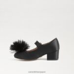 jp Sam Edelman 子供たち タリア ブロック ヒール メリー ジェーン 黒い革 4NFV0P1046 履物 - Image 4