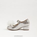 jp Sam Edelman 子供たち タリア ブロック ヒール メリー ジェーン ソフトシルバー 4NFV0P1047 履物 - Image 4