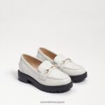 jp Sam Edelman 子供たち タリーローファー 明るい白のボックスレザー 4NFV0P921 履物