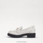 jp Sam Edelman 子供たち タリーローファー 明るい白のボックスレザー 4NFV0P921 履物 - Image 4