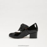 jp Sam Edelman 子供たち テディブロックヒール メリージェーン ブラックパテント 4NFV0P935 履物 - Image 4