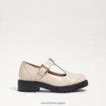jp Sam Edelman 子供たち テーラーラグソールローファー モダンなアイボリーボックスレザー 4NFV0P928 履物 - Image 2