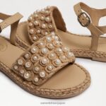 jp Sam Edelman 子供たち ヒイラギのサンダル ナチュラルリネン 4NFV0P1049 履物 - Image 7