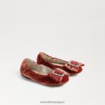 jp Sam Edelman 子供たち ファラ バレエ フラット キャニオンオレンジベルベット 4NFV0P1058 履物