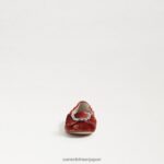 jp Sam Edelman 子供たち ファラ バレエ フラット キャニオンオレンジベルベット 4NFV0P1058 履物 - Image 3