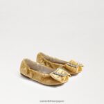 jp Sam Edelman 子供たち ファラ バレエ フラット サフランベルベット 4NFV0P1056 履物