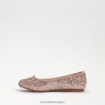 jp Sam Edelman 子供たち フェリシア バレエ フラット シャンパングリッター 4NFV0P981 履物 - Image 4