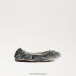 jp Sam Edelman 子供たち フェリシア バレエ フラット スモーキーブルーベルベット 4NFV0P982 履物 - Image 2