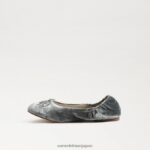 jp Sam Edelman 子供たち フェリシア バレエ フラット スモーキーブルーベルベット 4NFV0P982 履物 - Image 4