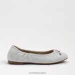 jp Sam Edelman 子供たち フェリシア バレエ フラット 明るい白い革 4NFV0P991 履物 - Image 2
