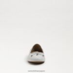 jp Sam Edelman 子供たち フェリシア バレエ フラット 明るい白い革 4NFV0P991 履物 - Image 3