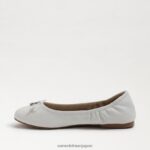 jp Sam Edelman 子供たち フェリシア バレエ フラット 明るい白い革 4NFV0P991 履物 - Image 4