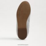 jp Sam Edelman 子供たち フェリシア バレエ フラット 明るい白い革 4NFV0P991 履物 - Image 6