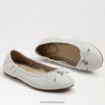 jp Sam Edelman 子供たち フェリシア バレエ フラット 明るい白い革 4NFV0P991 履物 - Image 7