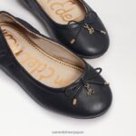 jp Sam Edelman 子供たち フェリシア バレエ フラット 黒い革 4NFV0P988 履物 - Image 7