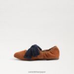 jp Sam Edelman 子供たち フェリシティ バレエ フラット マスタード/ネイビー 4NFV0P1020 履物 - Image 4