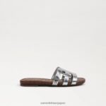 jp Sam Edelman 子供たち ベイスライドサンダル ソフトシルバー 4NFV0P888 履物 - Image 2