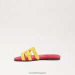jp Sam Edelman 子供たち ベイスライドサンダル ミモザイエロー/ウルトラフューシャ 4NFV0P886 履物 - Image 4