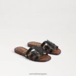 jp Sam Edelman 子供たち ベイスライドサンダル 黒い革 4NFV0P891 履物