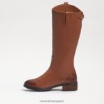 jp Sam Edelman 子供たち ペニー乗馬ブーツ 新しいウィスキーレザー 4NFV0P1008 履物 - Image 4