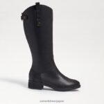 jp Sam Edelman 子供たち ペニー乗馬ブーツ 黒い革 4NFV0P1007 履物 - Image 2
