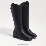 jp Sam Edelman 子供たち ペニー乗馬ブーツ 黒い革 4NFV0P1007 履物