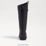 jp Sam Edelman 子供たち ペニー乗馬ブーツ 黒い革 4NFV0P1007 履物 - Image 5