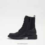 jp Sam Edelman 子供たち ライデル コンバットブーツ 黒い革 4NFV0P1010 履物 - Image 4