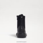 jp Sam Edelman 子供たち ライデル コンバットブーツ 黒い革 4NFV0P1010 履物 - Image 5