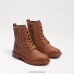 jp Sam Edelman 子供たち ライデル コンバットブーツ LTクオイオブラウンレザー 4NFV0P1009 履物