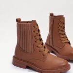 jp Sam Edelman 子供たち ライデル コンバットブーツ LTクオイオブラウンレザー 4NFV0P1009 履物 - Image 7