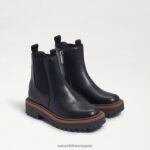 jp Sam Edelman 子供たち ラグナチェルシーブーツ 黒い革 4NFV0P968 履物