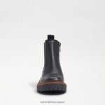 jp Sam Edelman 子供たち ラグナチェルシーブーツ 黒い革 4NFV0P968 履物 - Image 3