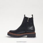 jp Sam Edelman 子供たち ラグナチェルシーブーツ 黒い革 4NFV0P968 履物 - Image 4