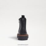 jp Sam Edelman 子供たち ラグナチェルシーブーツ 黒い革 4NFV0P968 履物 - Image 5