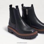 jp Sam Edelman 子供たち ラグナチェルシーブーツ 黒い革 4NFV0P968 履物 - Image 7