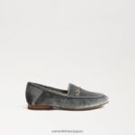 jp Sam Edelman 子供たち ロレインビットローファー スモーキーブルーベルベット 4NFV0P896 履物 - Image 2