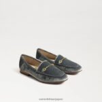 jp Sam Edelman 子供たち ロレインビットローファー スモーキーブルーベルベット 4NFV0P896 履物