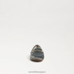 jp Sam Edelman 子供たち ロレインビットローファー スモーキーブルーベルベット 4NFV0P896 履物 - Image 3