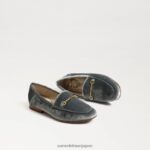jp Sam Edelman 子供たち ロレインビットローファー スモーキーブルーベルベット 4NFV0P896 履物 - Image 7