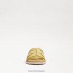 jp Sam Edelman 子供たち ヴァレリ スライドサンダル バターイエローの革 4NFV0P1048 履物 - Image 3